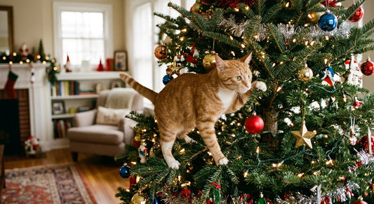 Chat qui grimpe dans le sapin comment s'y prendre vraiment