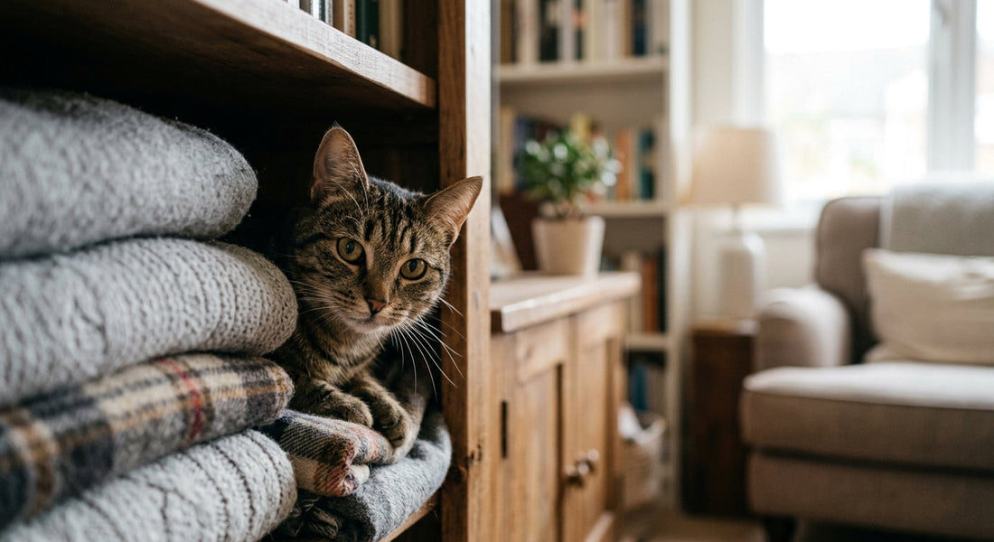Chat qui se cache : comprendre et regagner sa confiance