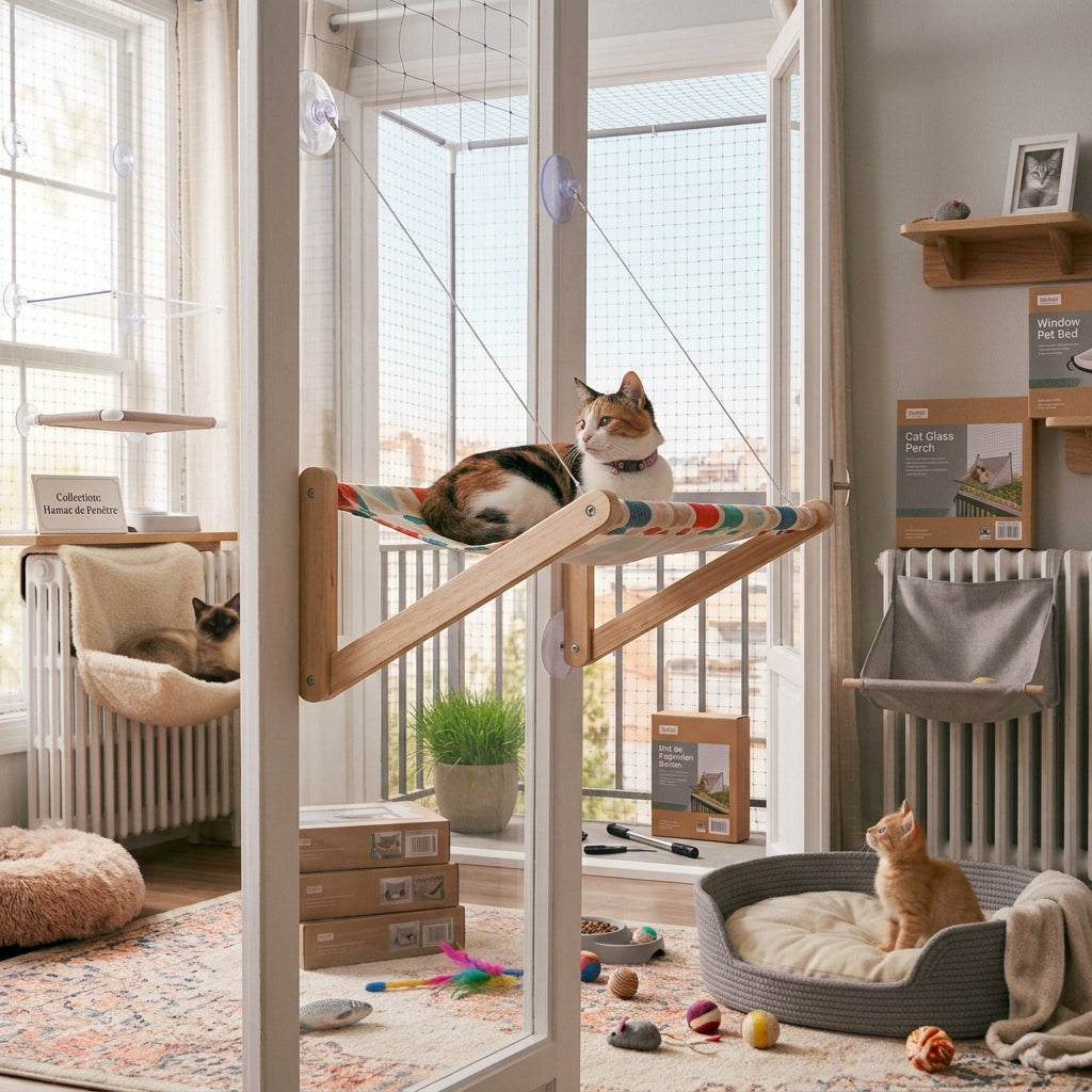 Hamac de fenêtre pour chat