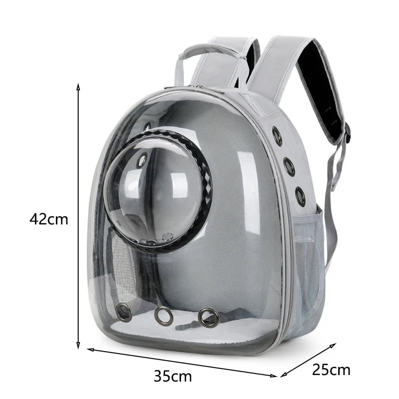 Cotes du sac à dos chat capsule : 42 cm de haut, 35 de large et 25 de profondeur